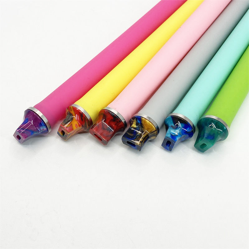 10PCS 810 Stainless Steel + Resin Straw Joint Random Color
