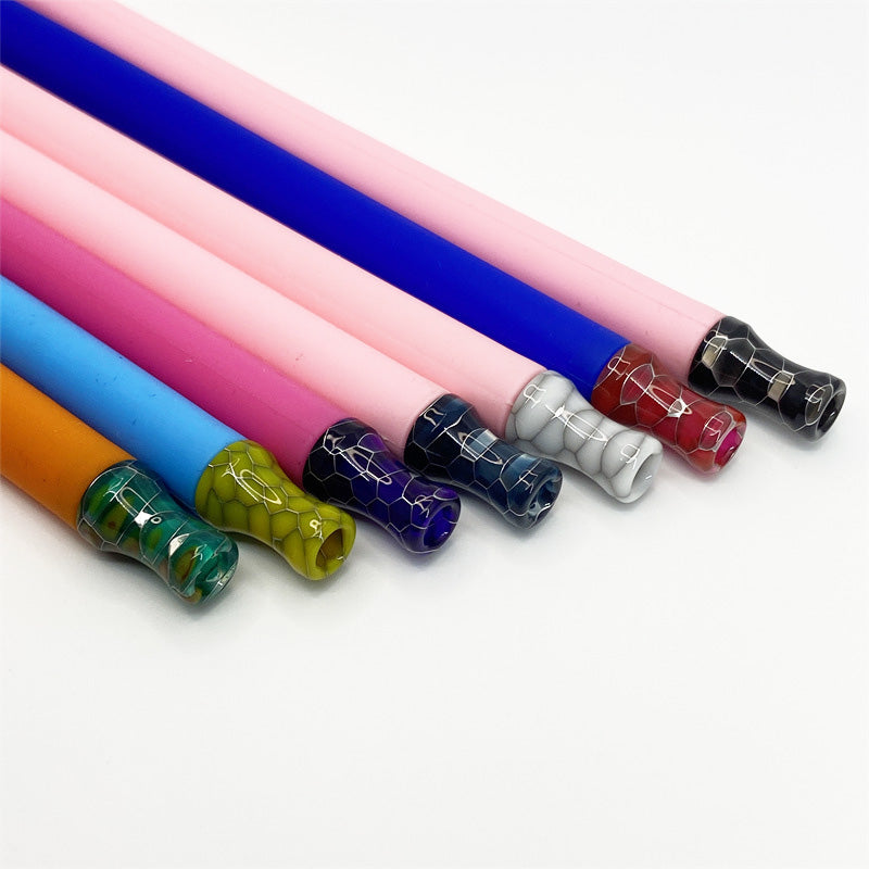 1PCS 510 Resin Conical Snakeskin Straw Joint