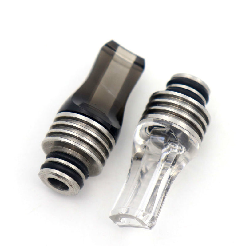 1PCS 510 Stainless Steel + Plastic Flat Mouth Multi Material Interface Straw Joint