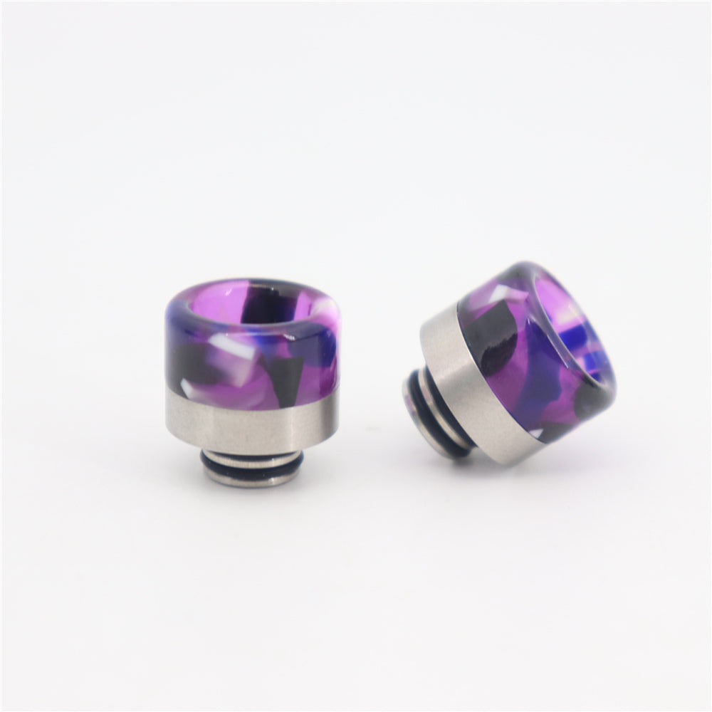 2PCS 510 Stainless Steel + Resin Violet Black Multi material  Interface Straw Joint