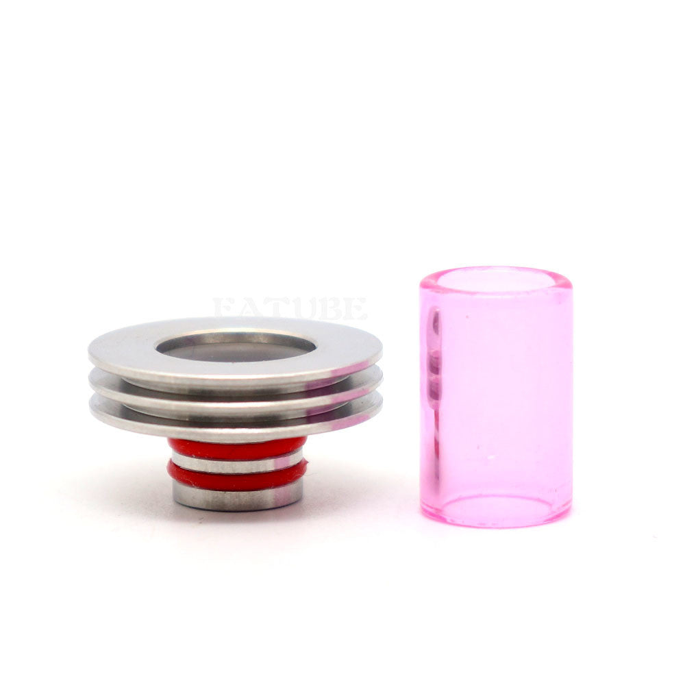 1PCS 510 Stainless Steel + Glass Heat Dissipation Multi Material  Interface Straw Joint