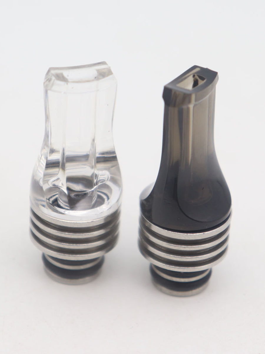 1PCS 510 Stainless Steel + Plastic Flat Mouth Multi Material Interface Straw Joint