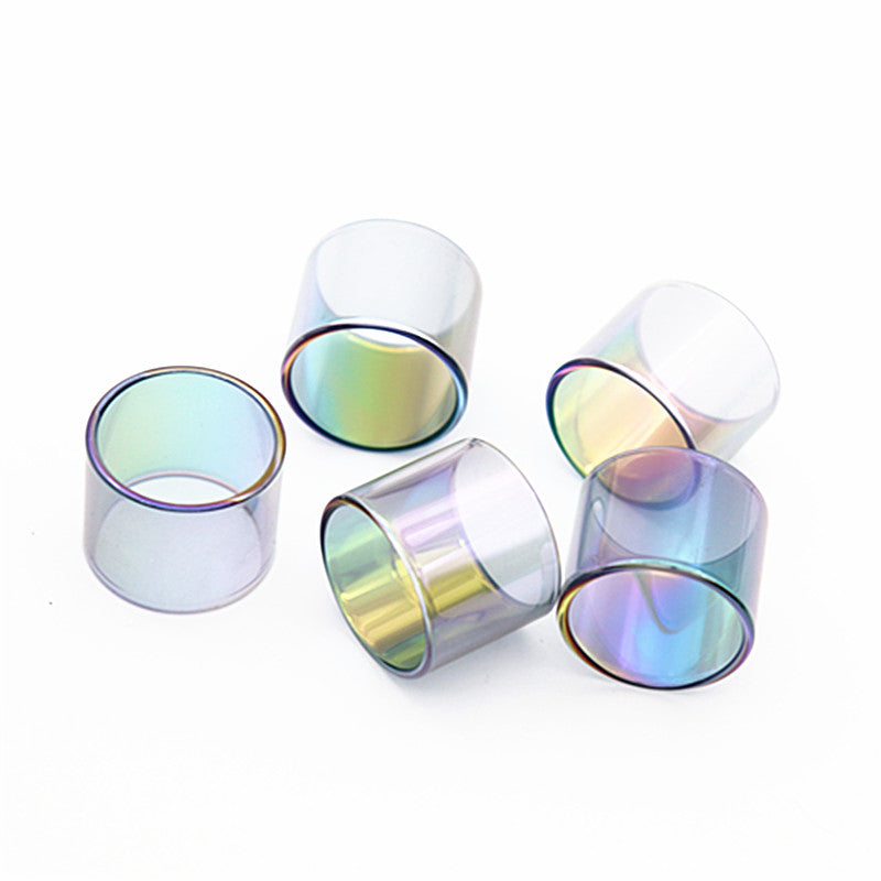 5PCS Translucent rainbow Straight Glass TUBE For Dead Rabbit 3