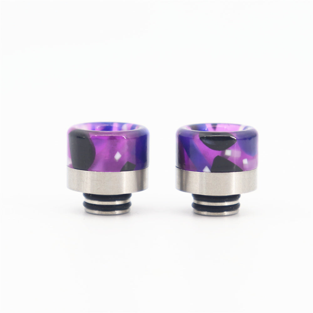 2PCS 510 Stainless Steel + Resin Violet Black Multi material  Interface Straw Joint