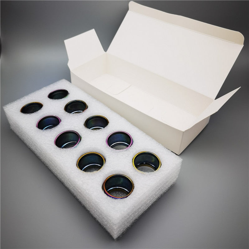 Drinkware 100pcs Bubble Straight Mini Glass TUBE buffer cotton and carton packaging GLASS CUP ABCD sky solo 3.5ml plus 8ml