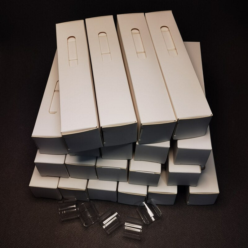 FATUBE 100pcs Bubble Straight Mini Glass TUBE Independent Carton packaging GLASS CUP Drinkware ABCD