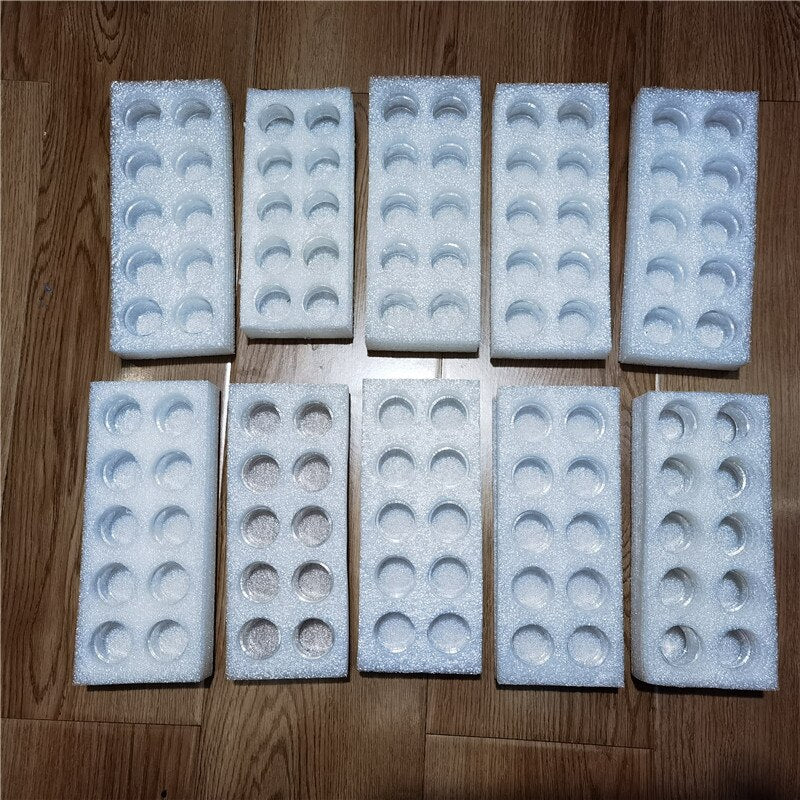 FATUBE 100pcs Bubble Straight Mini Glass TUBE White buffered cotton packaging GLASS CUP Drinkware