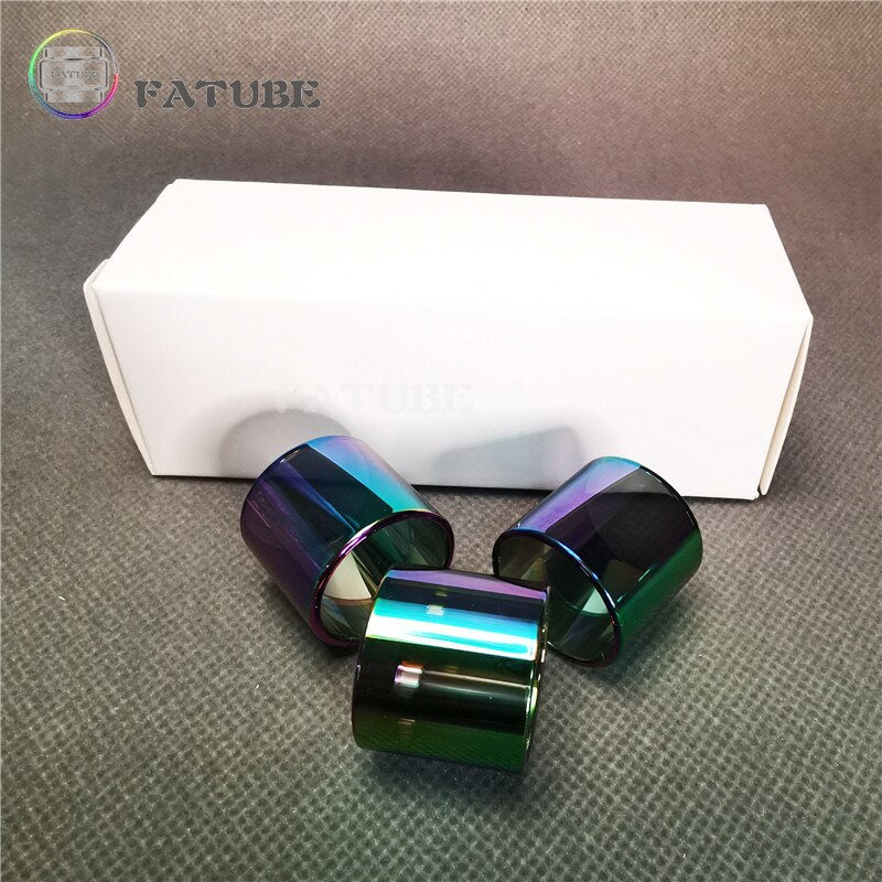 3PCS FATUBE Straight  Bubble Clear  Rainbow Spare GLASS TUBE Cup Independent Carton customized (model or size U need) ABCD