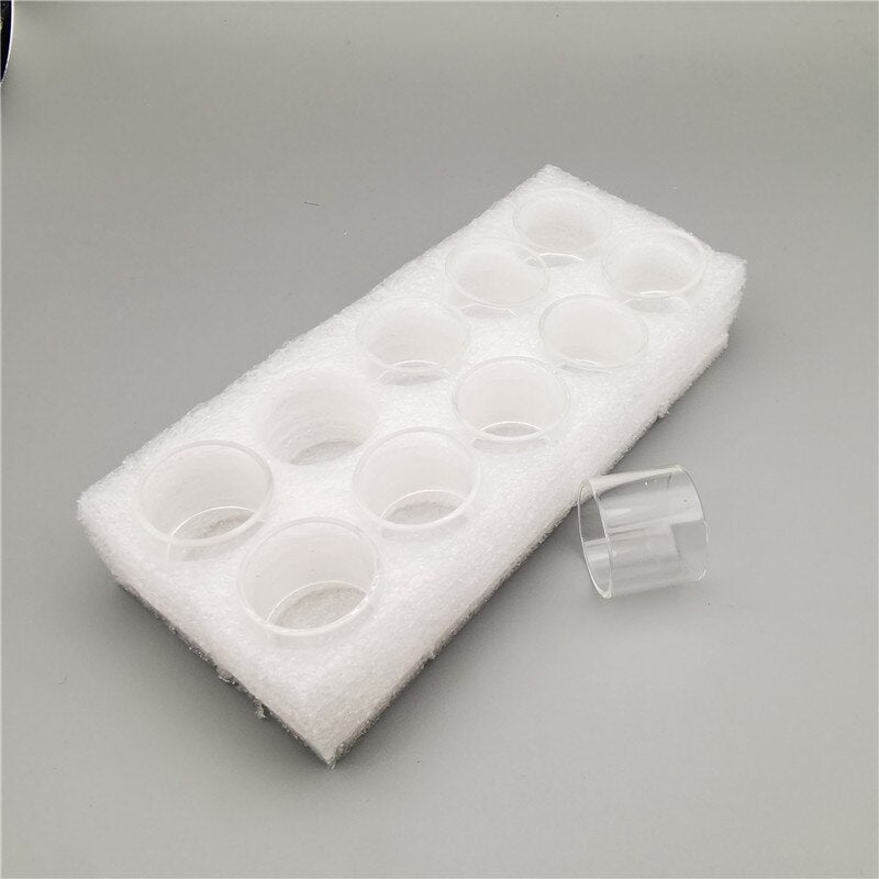 FATUBE 10pcs Bubble Straight Mini Glass TUBE White buffered cotton packaging GLASS CUP Drinkware