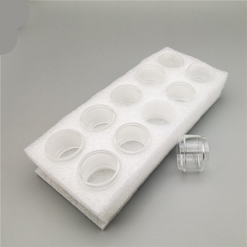 FATUBE 10pcs Bubble Straight Mini Glass TUBE White buffered cotton packaging GLASS CUP Drinkware