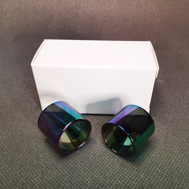 2PCS FATUBE Straight Bubble Clear Rainbow Spare GLASS TUBE Cup Independent Carton customized (model or size U need)ABCD