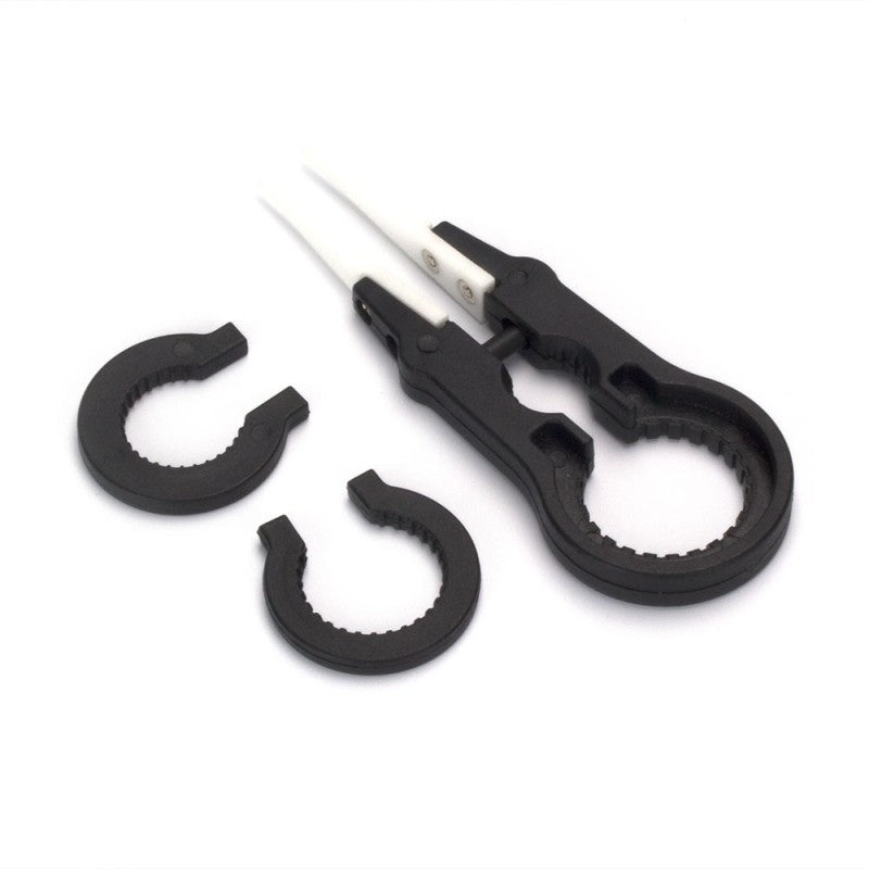 Straw Joint V5 Multifunction Ceramic Tweezer DIY Repair Hand Tool Black Red 1Pcs