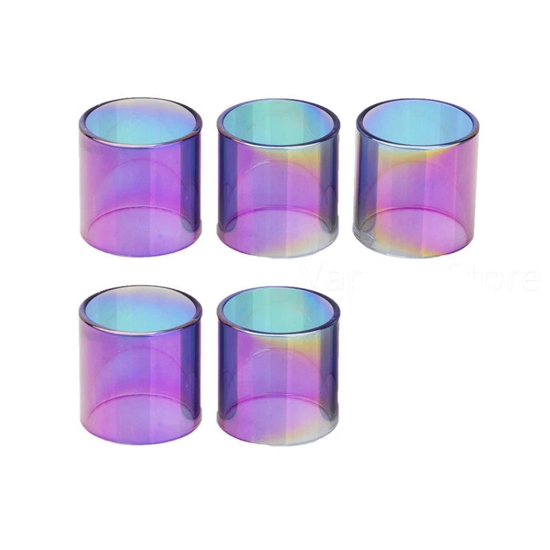 5PCS Straight Rainbow Glass TUBE For Stick Prince Baby Kit/pen 22/Pen 22 Light Edition/tfv8 baby(Standard Edition)/tfv12 baby prince/brit one/brit mini Flavor/brit one mini kit/Alien 220W KIT/TFV8 BIG BABY