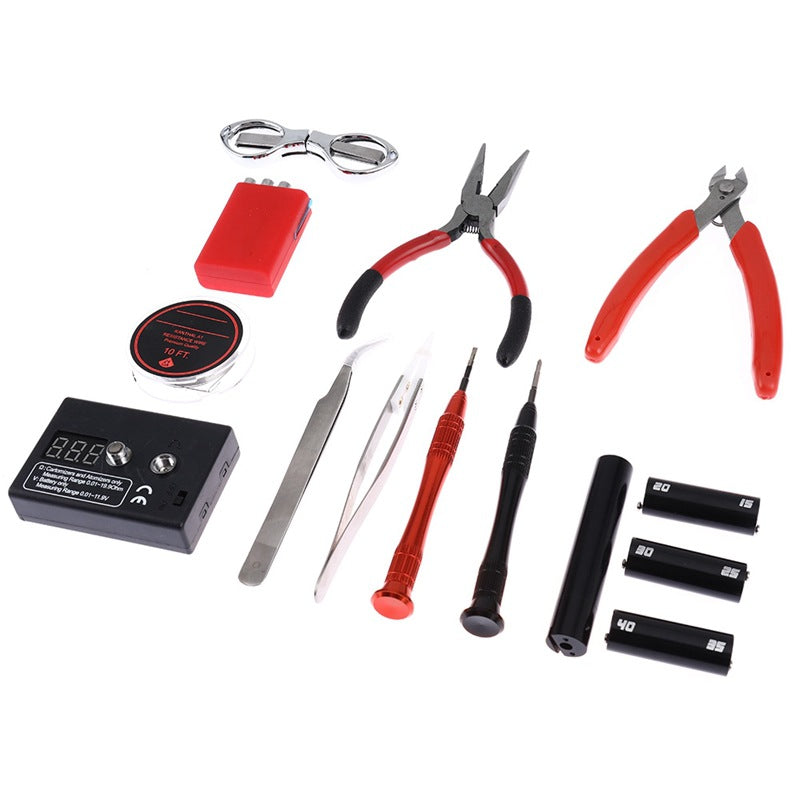 Straw Joint 1Bag Household Tool Set Screwdriver Scissors Pliers Ceramic Tweezers DIY Tool