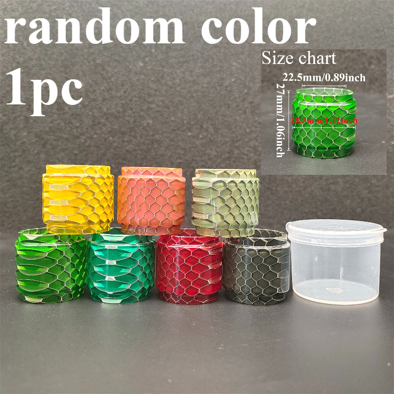 Honeycomb Marbled Resin Cylinder Sleeve Fat Tube Decorative Display Holder Round Resin Tube Accessories for Display Ornament
