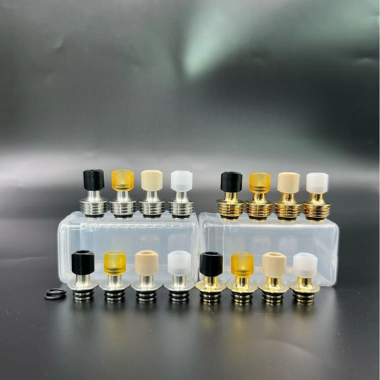 DDSX Crown Style Quick-Release 510 Drip Tip Stainless Steel POM PEI Anti-Condensation Mouthpiece