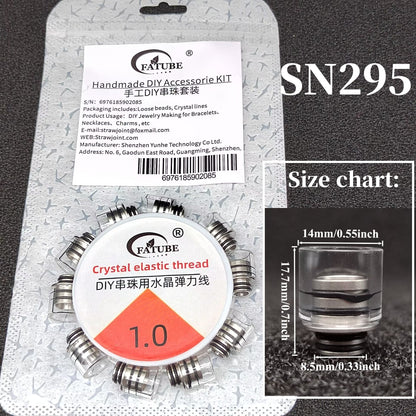 Glass Bead DIY Bracelet Making Kit, 1.0mm Crystal Elastic Thread, Clear Glass Spacer Beads for Handmade Jewelry Necklace Craft Supplies.
