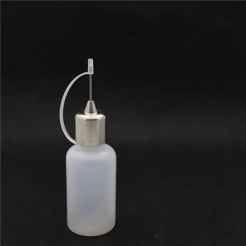 Straw Joint Empty 30ml 60ml Capacity PE E-liquid Bottle Squeezable with Needle Cap White 1Pcs