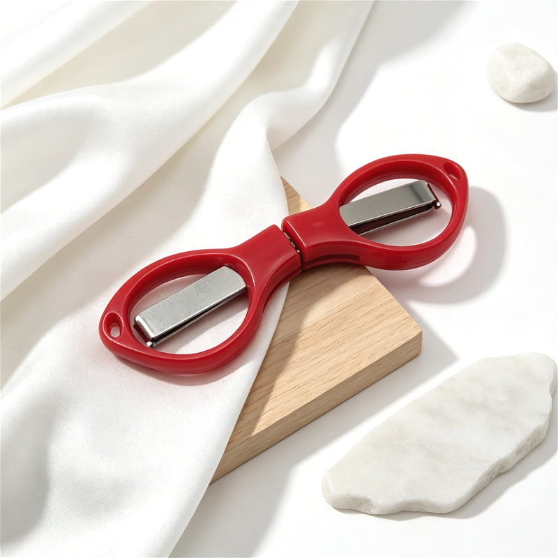 1PC Mini Eyeglass Shaped Folding Pocket Scissors, Portable Travel Small Scissors for DIY Sewing Thread Cutting & Craft Supplies