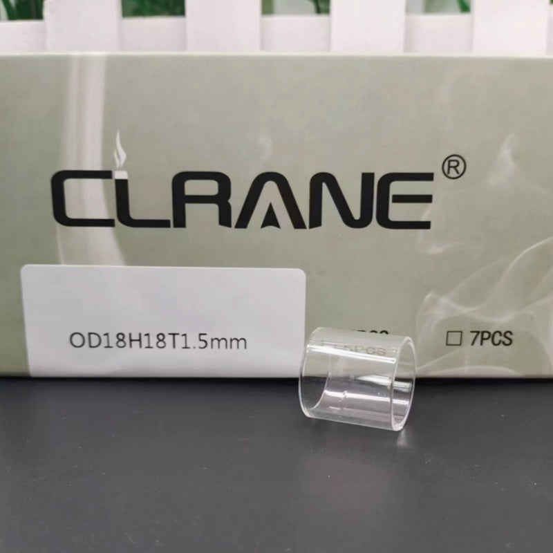 Clrane OD18mm-18.5mm Straight Clear Tube Tubular Glass Stand Decorative Display Base