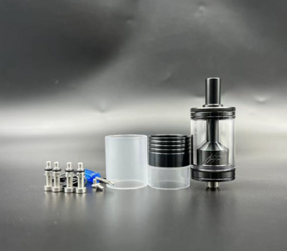 DDSX 1set Netsu RTA  Atomizer OD22mm 316 Stainless Steel Black with 1.0/1.2/1.5/1.8/2.0mm Airflow Control Screws