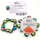 Rainbow Iridescent Stainless Steel Tube Spacer Beads DIY Jewelry Making Kit, 1.0mm Crystal Elastic Stretch Thread, Handmade Bracelet Wristband Craft Accessories Set.