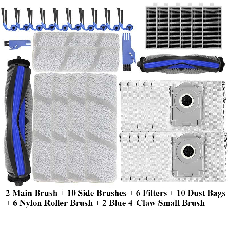 Compatible for Ecovacs X11 / X11 PRO / T80S Robot Vacuum Cleaner Main Brush Side Brush Roller Mop Cloth Filter Dust Bag