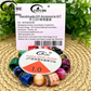 FATUBE Colorful Dyeing/Gold Pattern Resin Bead + Round Bead DIY Pendant Accessories, Loose Beads Set, 1.0 Elastic Thread Material Pack