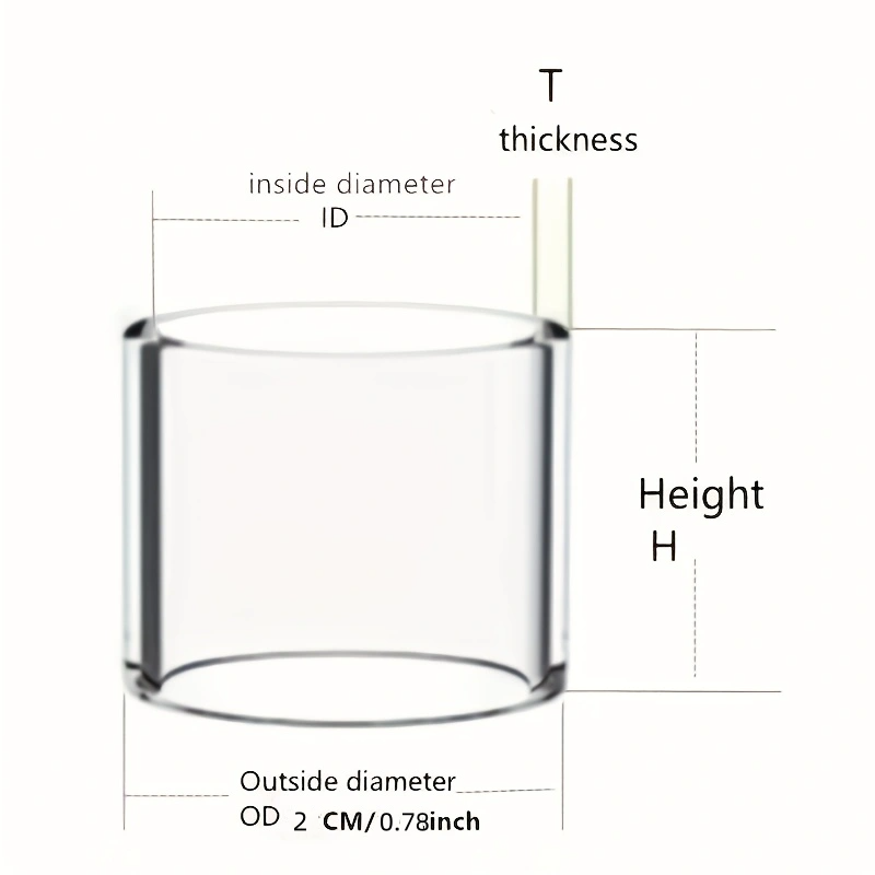 Clrane OD20mm Straight Clear Tube Tubular Glass Stand Decorative Display Base