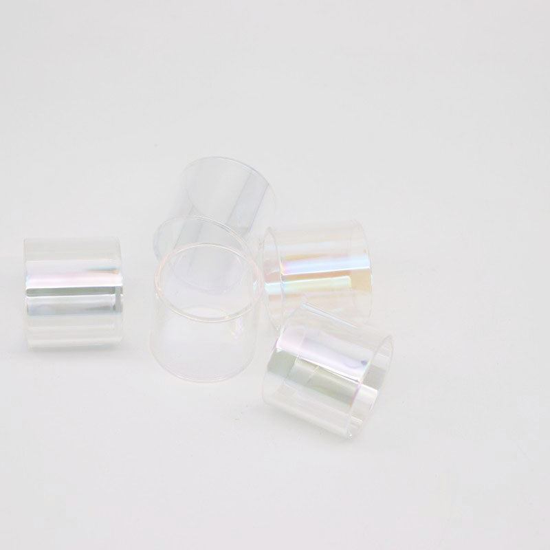 5PCS Straight Rainbow Glass TUBE Outer Diameter OD22,OD24,OD25,OD26mm