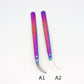 Straw Joint Stainless Steel Ceramic Tweezers High Temperature Head Changeable DIY Repair Hand Tool Rainbow 1Pcs