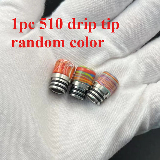 DDSX 1PC New Resin Drip Tip 510 Thread Resin Vape Mouthpiece Random Color