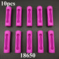 10PCS 18650 Lithium Battery Silicone Sleeve Non-Slip Shockproof Protective Cover
