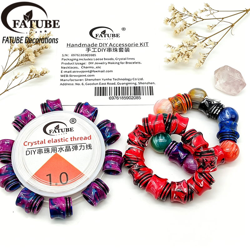 FATUBE Wear-Resistant Transparent Beading Elastic Thread 1.0mm Crystal Cord for Handmade DIY Bracelet Accessories.