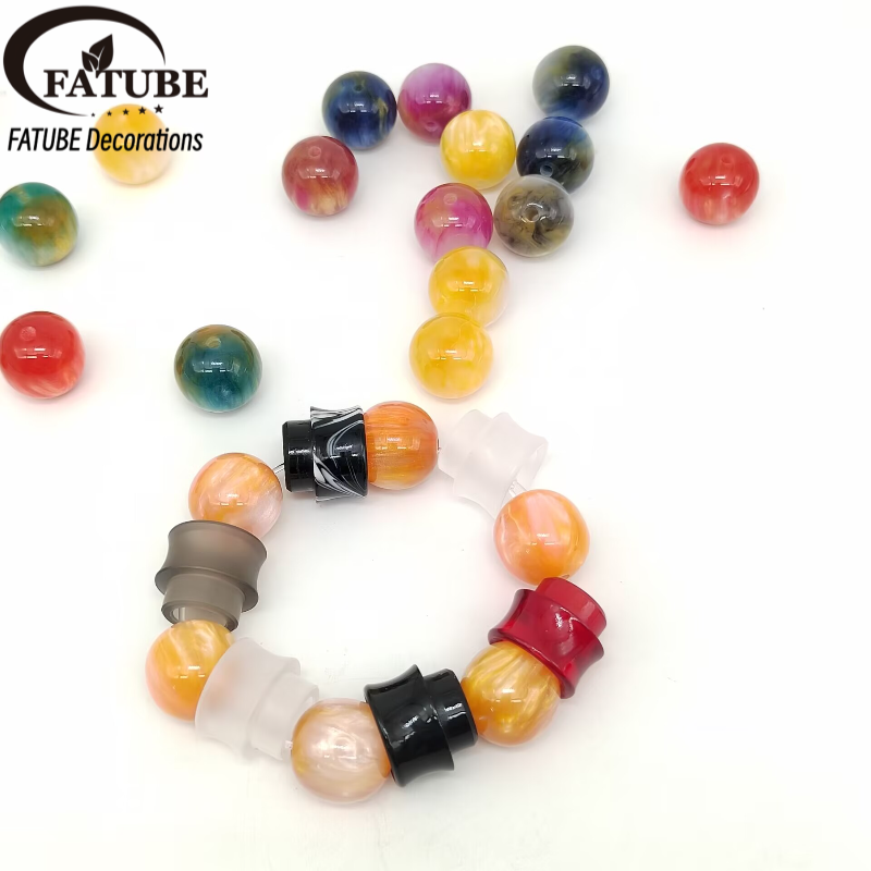 Small Waist Resin Loose Beads and Elastic Thread Set, Handmade DIY Bracelet Jewelry Making Supply Kit.
