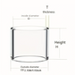 Clrane OD21mm Straight Clear Tube Tubular Glass Stand Decorative Display Base