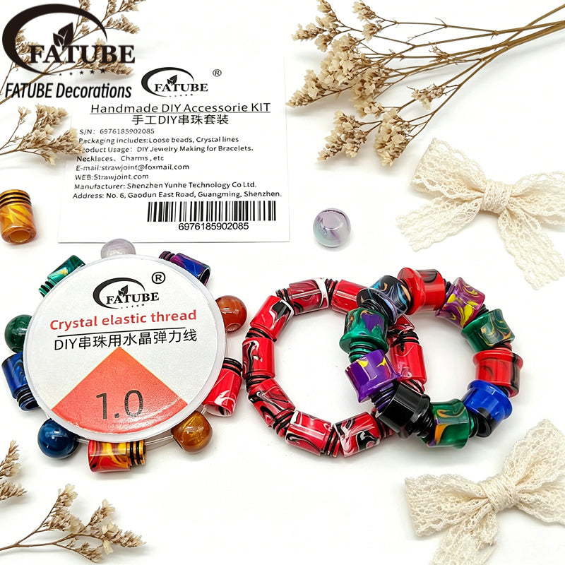 FATUBE 1.0mm Crystal Elastic Thread, DIY Beading Supplies for Handmade Bracelets and Necklaces.