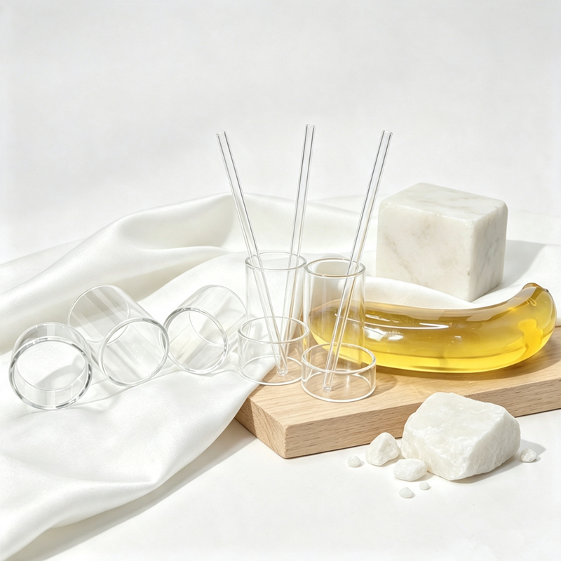 Thick‑Wall Borosilicate Glass Drinking Straw OD22 Straight Hollow Reusable Decor Accessories.