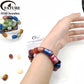 Complete kit with loose beads + crystal elastic cord, no finished bracelet, freely design your own jewelry.