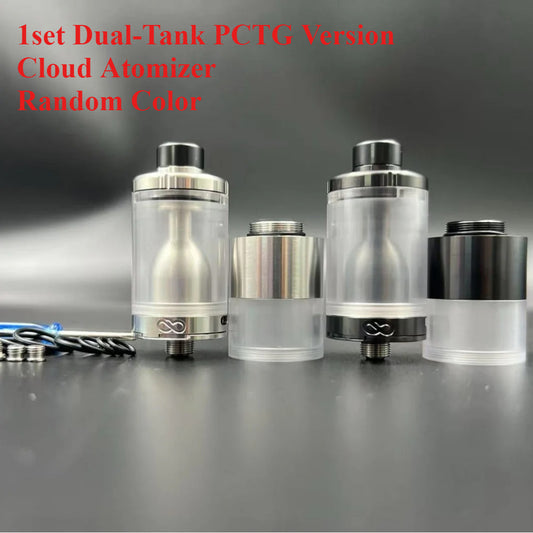 DDSX 1set New Dual-Tank PCTG Version Cloud Atomizer with Screw Collar and Screwdriver Set Random Color