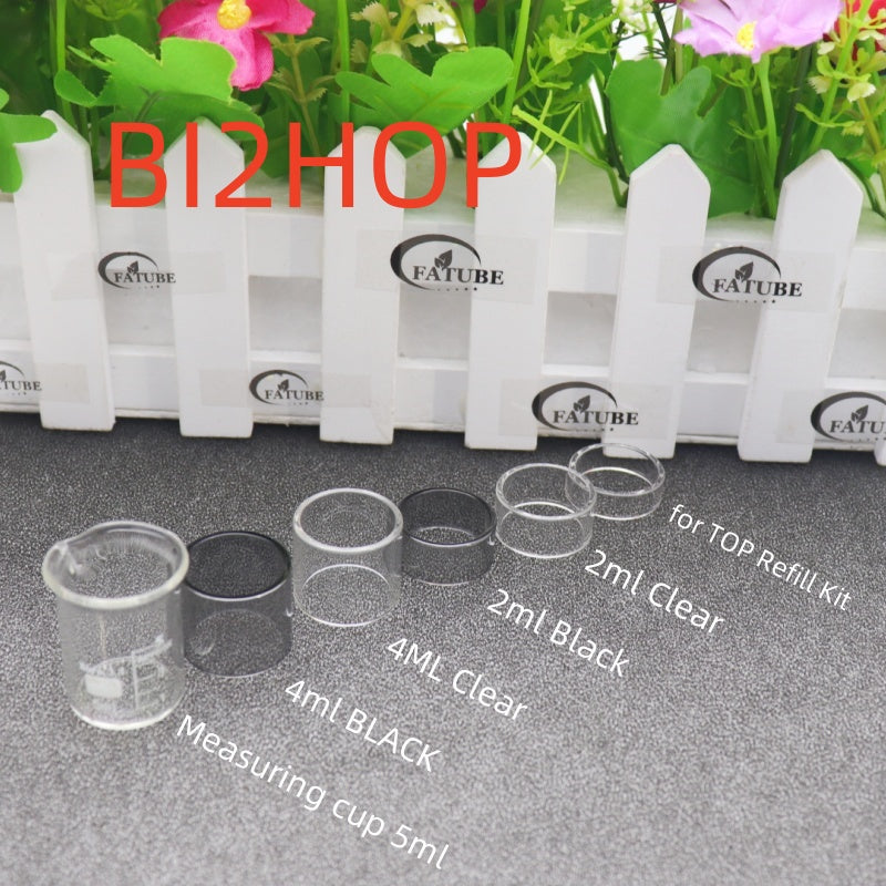 5PCS 5ml Measuring Cup for Bi2hop MTL Clear or Clear Black GLASS TUBE for Bi2hop MTL Top Refill Kit or 2ml/4ml