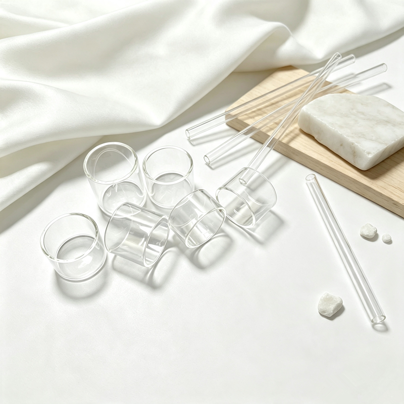 Straw Joint Thick Wall Borosilicate Glass Straw Joint OD25 OD25.5 Straight Hollow Drinking Glass Tube DIY Replacement Accessory.