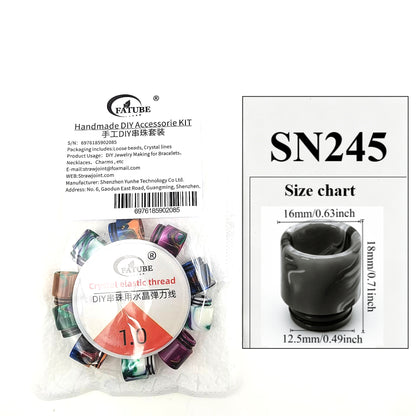 Mixed Color Imitate Jade Loose Beads Set Crystal Elastic Thread DIY Jewelry Making Accessories Material.