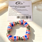 1.0mm Crystal Elastic Thread Beading Kit, Printed Ceramic Tube Beads and Stainless Steel Spacers, DIY Handmade Bracelet Necklace Jewelry Making Supplies