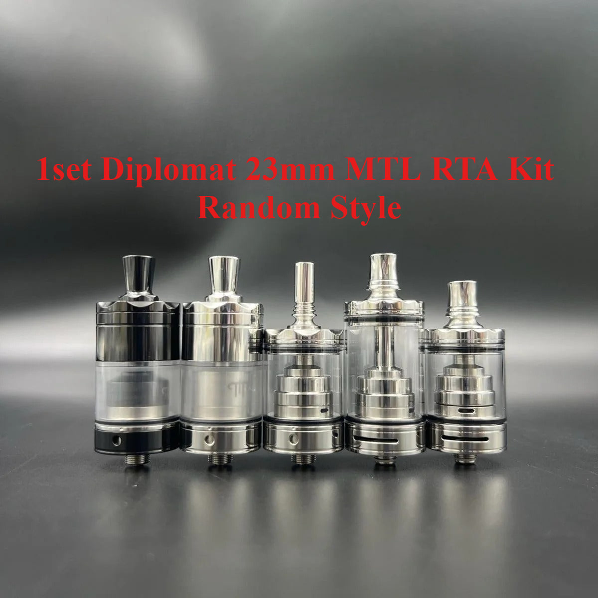 DDSX 1set 2025 New Premium Replica Diplomat 23mm MTL RTA 316 Stainless Steel Atomizer Kit Random Style