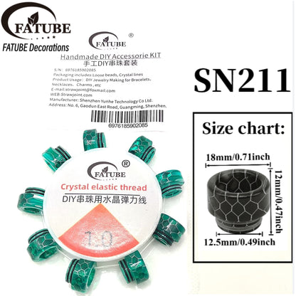 Mixed Color Crack Texture Resin Spacer Beads Set Handmade Jewelry Bracelet Accessories Material.