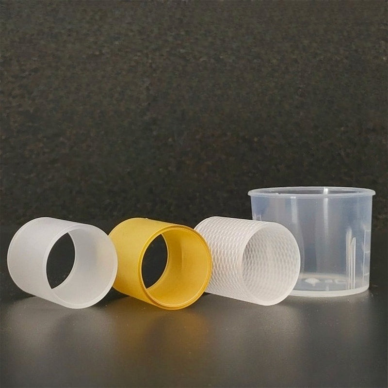 High-Temp Plastic Knurling Glossy Straight Tube Measuring Cups for Precise measurement of small-dose liquids