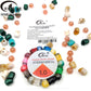Mixed Imitation Agate Resin Barrel Loose Beads With 1.0mm Elastic Cord DIY Bracelet Jewelry Making Supplies