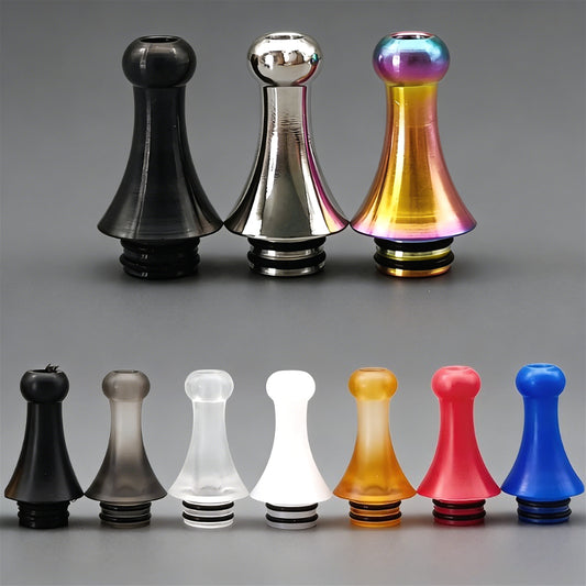 1PC 510 Drip Tip Round Ball Top Stainless Steel Plastic Anti-scald Mouthpiece Straw Joint