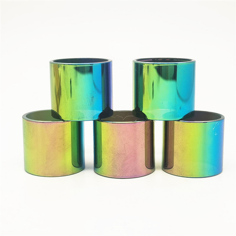 5PCS Straight Rainbow Glass TUBE Outer Diameter OD22,OD24,OD25,OD26mm